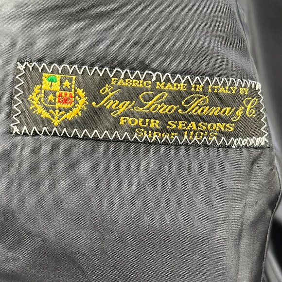 Edifice Mens Blazer Loro Piana Fabric 44 Gray Wool Jacket Four Seasons Classy - Picture 3 of 13